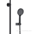 Metal Black Wall Mounted Mixer Rain Shower Set